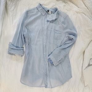 H&M / Blue striped light dress shirt